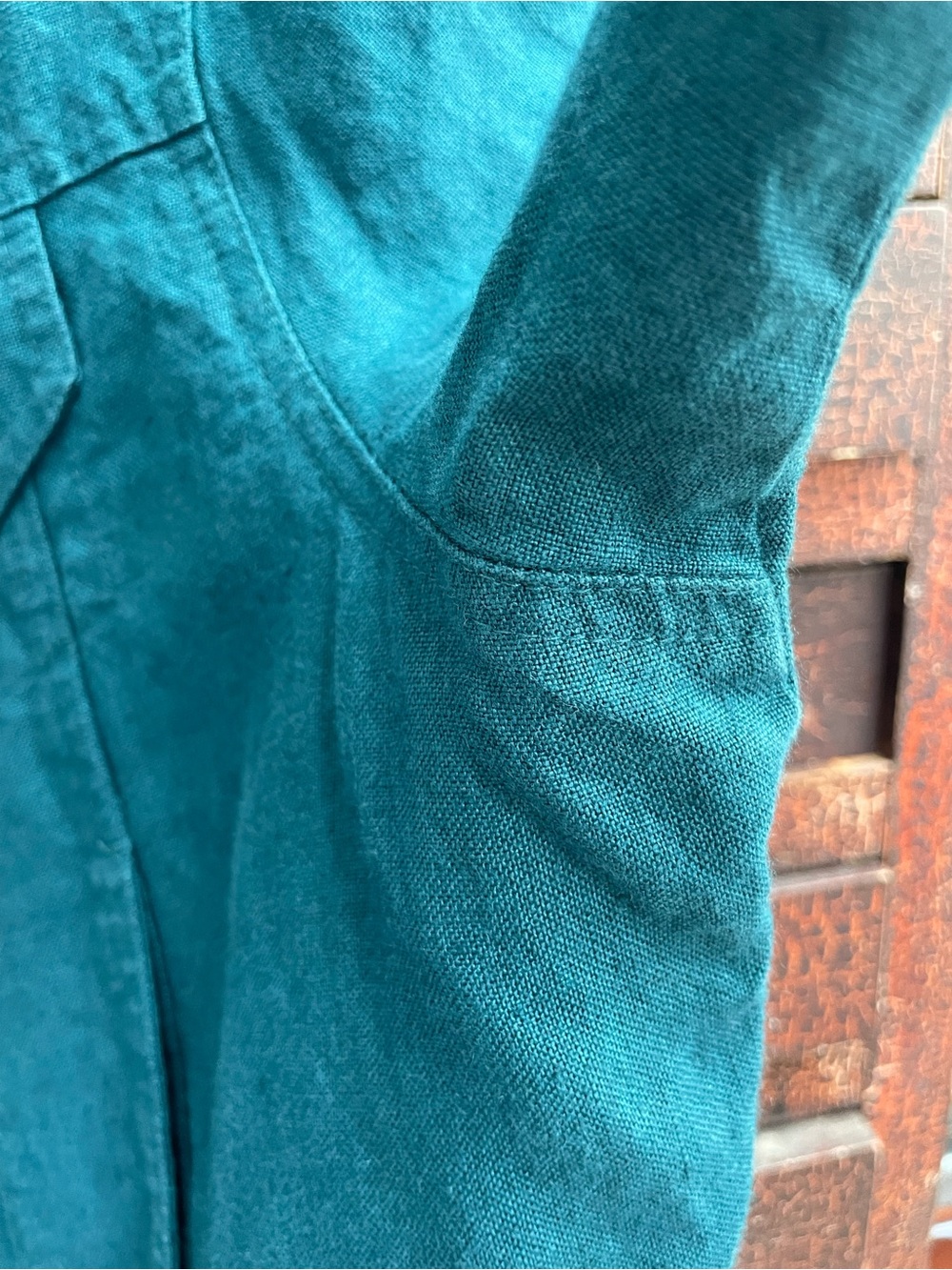 Calico Cropped Linen Jacket - Picture 3 of 5